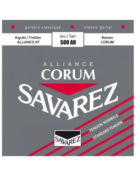Juego Cuerdas SAVAREZ Corum Alliance Roja Tensión Media 500AR