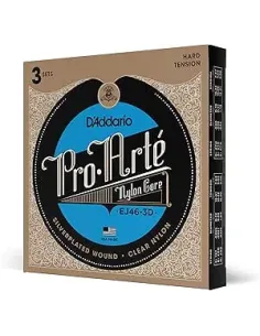 Pack 3 Juegos Cuerdas D’Addario EJ46-3D Pro Arte - Alta Tensión