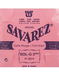 Cuerda 3ª (SOL) Savarez Carta Roja 523R. Tensión Media