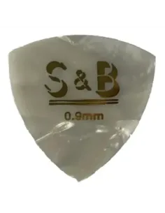 Púa S&B triangulo blanco 0,9mm PBLT09