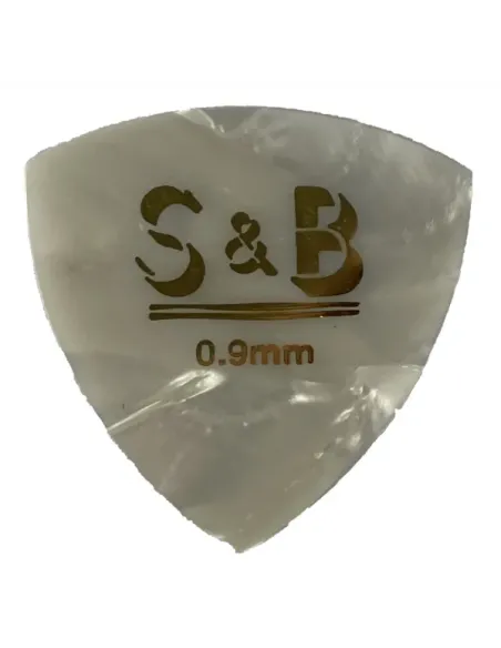 Púa S&B triangulo blanco 0,9mm PBLT09