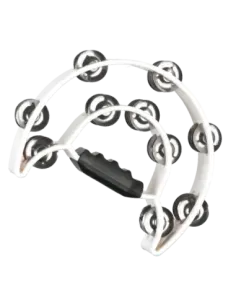 Pandereta ADMIRA  media luna doble blanca TW20WH