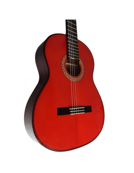 Guitarra Flamenca Antonio De Toledo Modelo ATF-17NR Negra De Palosanto Teñido De Rojo (Funda 30mm Incluida)