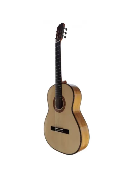 Guitarra Flamenca  Antonio De Toledo Modelo ATF-17B Blanca Cipres  Acabado Brillo Y Color Natural (Funda 30mm Incluida)