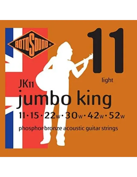 JUEGO DE CUERDAS ROTOSOUND PARA GUITARRA ACÚSTICA 11-52