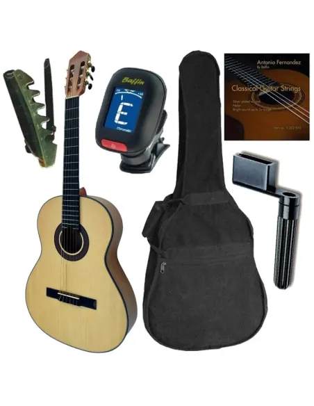 Pack Guitarra Flamenca Vicente Tatay C320.202F - Ideal para Estudiantes y Principiantes