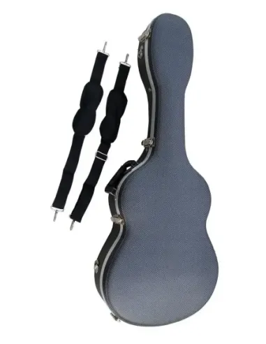 Estuche Guitarra Clásica Cibeles C230.015G | ABS Carbono Gris/Negro | Diseño de Cuadros