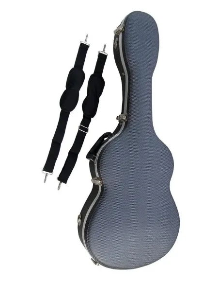 Estuche Guitarra Clásica Cibeles C230.015G | ABS Carbono Gris/Negro | Diseño de Cuadros