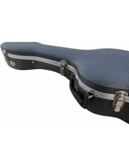 Estuche Guitarra Clásica Cibeles C230.015G | ABS Carbono Gris/Negro | Diseño de Cuadros
