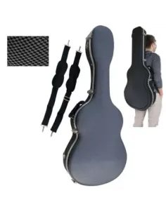 Estuche Guitarra Clásica Cibeles C230.015G | ABS Carbono Gris/Negro | Diseño de Cuadros 2