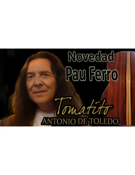 Antonio de Toledo Tomatito Andalucía – Guitarra Flamenca Negra Pau Ferro Tapa Torrefactada