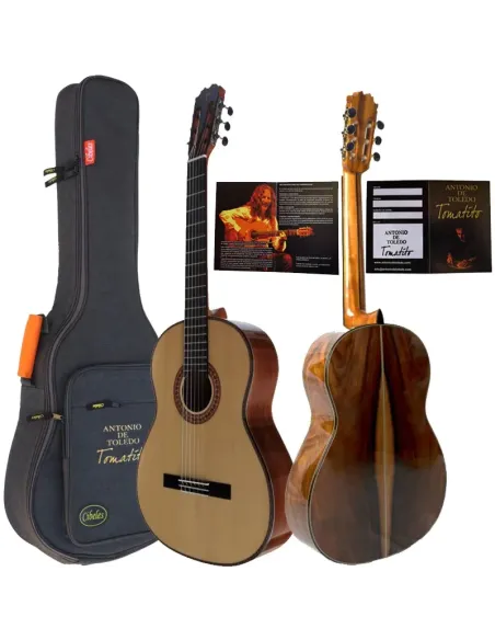 Antonio de Toledo Tomatito Andalucía – Guitarra Flamenca Negra Pau Ferro Tapa Torrefactada