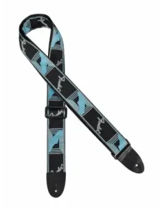 Correa Fender Monograma 50mm Negro Gris Azul 990681502