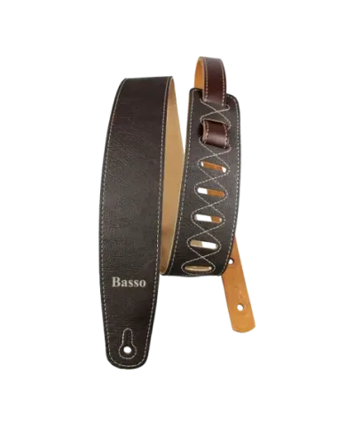 Correa Basso para Guitarra y Bajo Serie Vintage Marrón VTL02