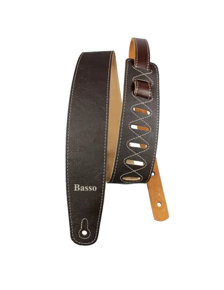 Correa Basso para Guitarra y Bajo Serie Vintage Marrón VTL02