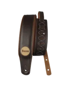 Correa Basso para Guitarra y Bajo Serie Clásica Marrón Acolchada CLA14