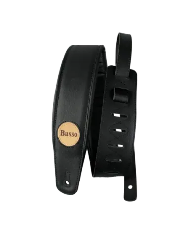 Correa Basso para Guitarra y Bajo Serie Clásica Negra Acolchada CLA13