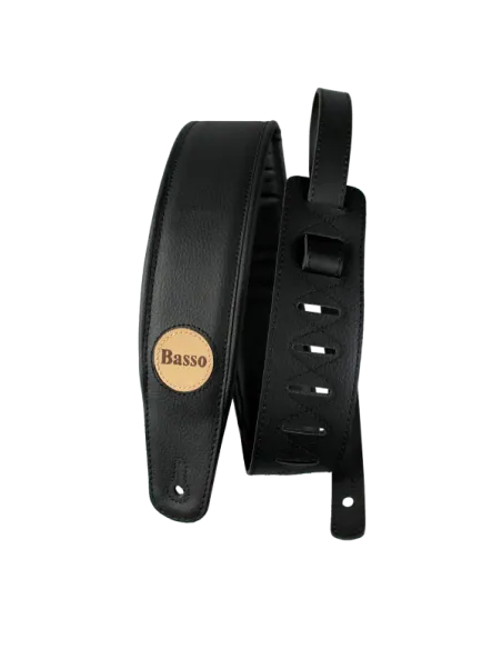 Correa Basso para Guitarra y Bajo Serie Clásica Negra Acolchada CLA13