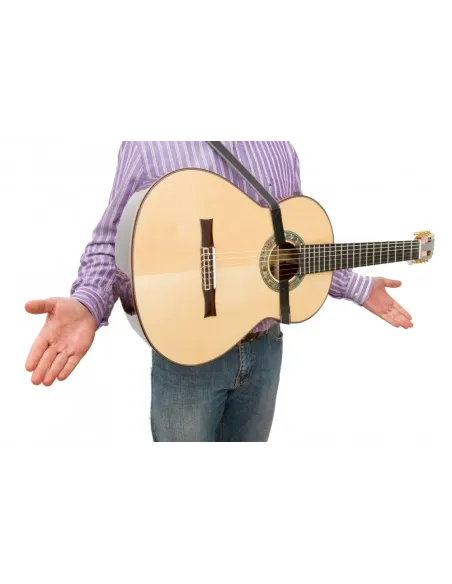 Cordon De Guitarra Clasica Dual-Hook-Be Dos Enganches Righton Hook Negro