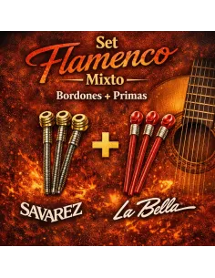 Juego de cuerdas Flamenca Savarez y La Bella (Set clásico Mixta)