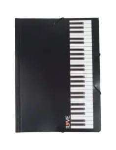 Carpeta para partituras Agifty F-1029 teclado negra