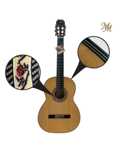 Guitarra flamenca Modesto Malla Chata Natural con previo Joyo