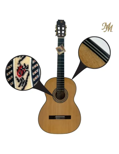 Guitarra flamenca Modesto Malla Chata Natural con previo Joyo