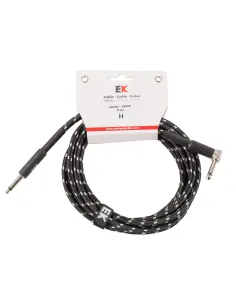 Cable guitarra jack-jack 6 m trenzado EK Audio