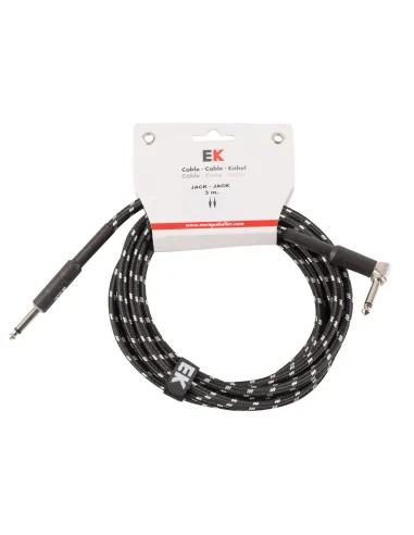 Cable guitarra jack-jack 6 m trenzado EK Audio
