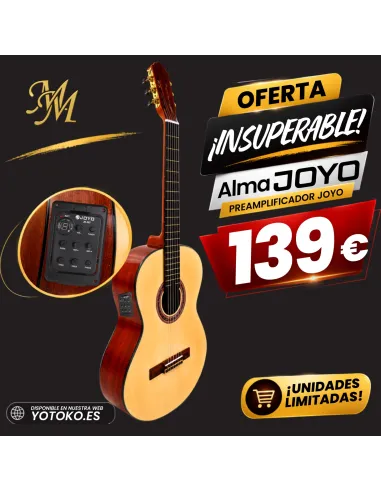 Guitarra clásica Modesto Malla Alma con previo Joyo