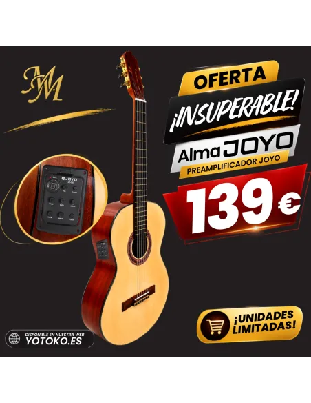 Guitarra clásica Modesto Malla Alma con previo Joyo